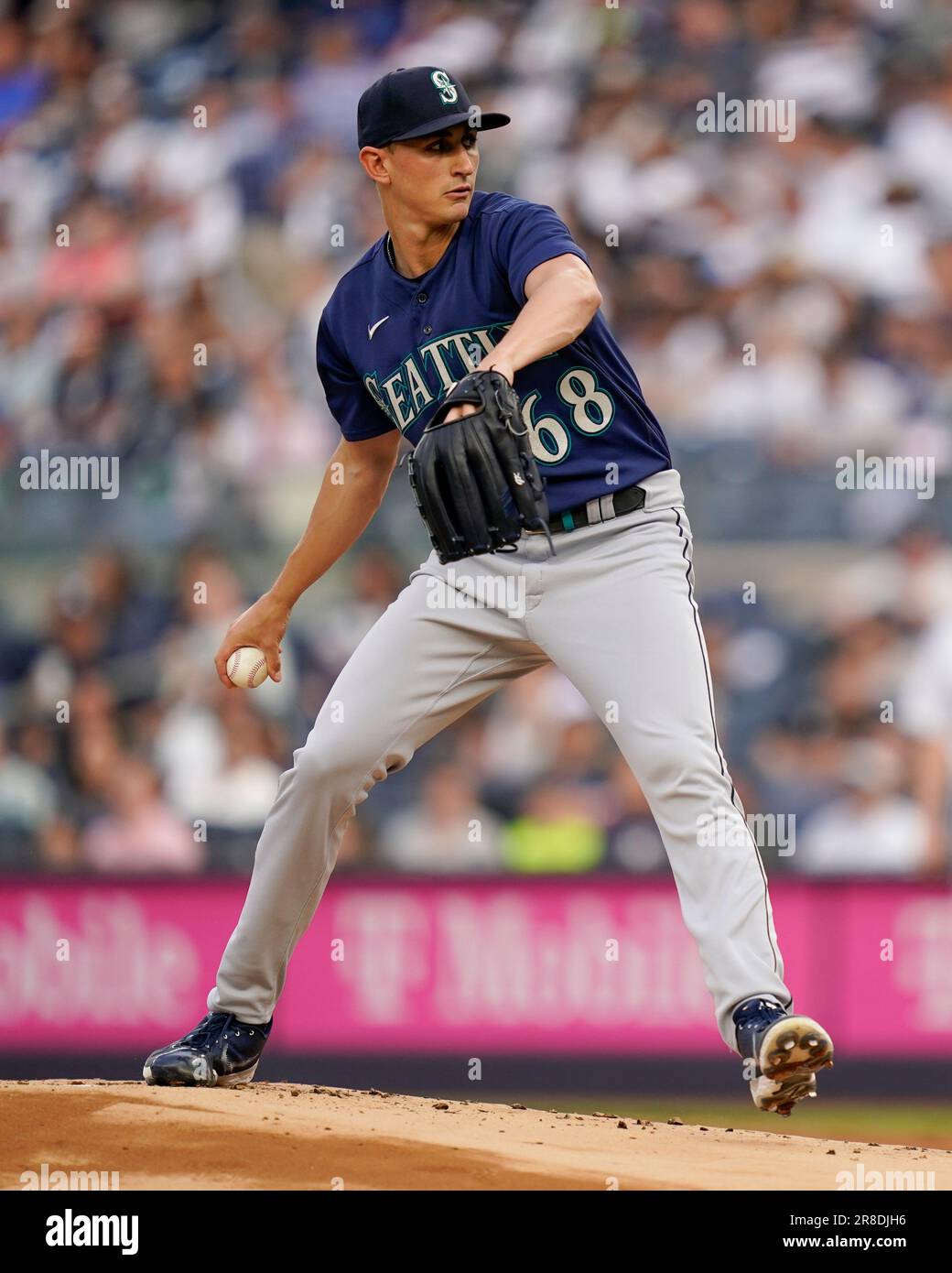 Seattle Mariners starting pitcher George Kirby throws against the  Pittsburgh Pirates in a baseball game, Friday, May 26, 2023, in Seattle.  (AP Photo/Lindsey Wasson Stock Photo - Alamy
