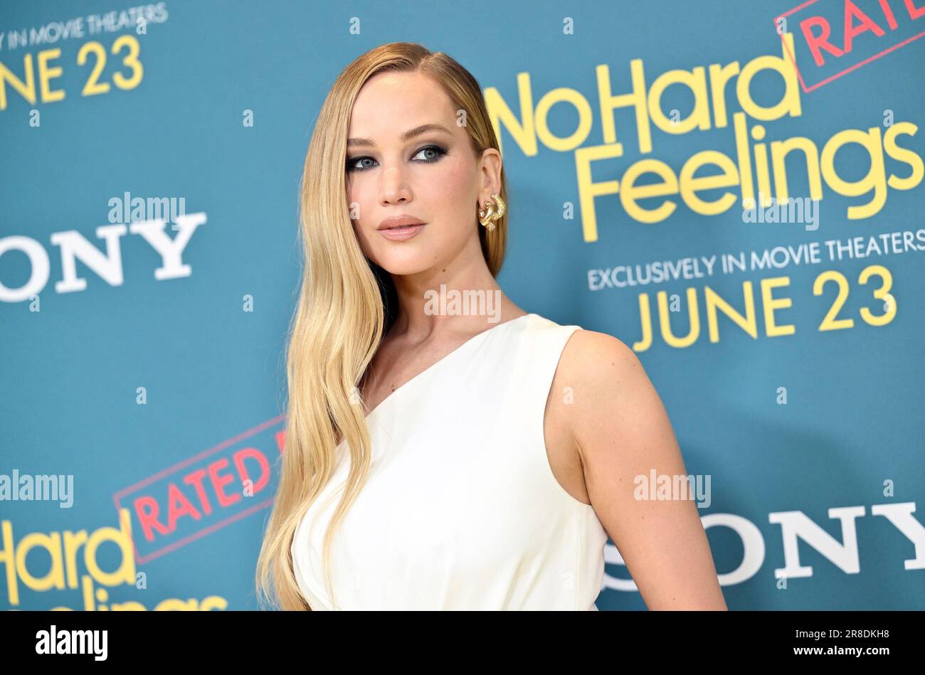 Jennifer Lawrence attends the premiere for No Hard Feelings at AMC  Lincoln Square on Tuesday, June 20, 2023, in New York. (Photo by Evan  Agostini/Invision/AP Stock Photo - Alamy