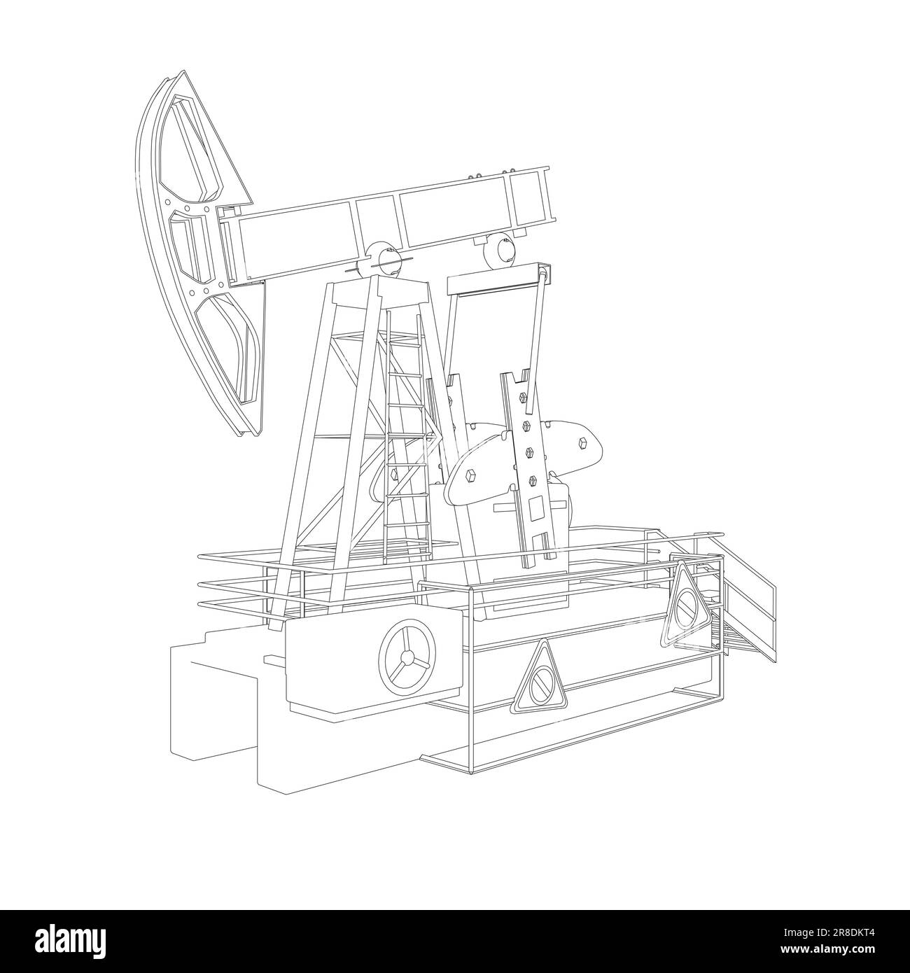 Outline Oil pump icon. Oil pump symbol. Vector illustration. Oil