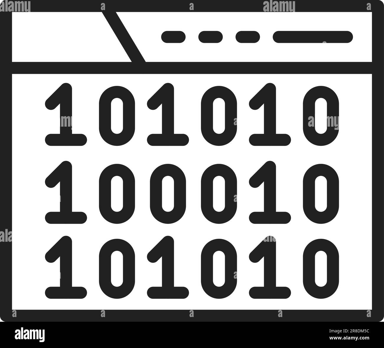 Binary Code Icon Image. Stock Vector