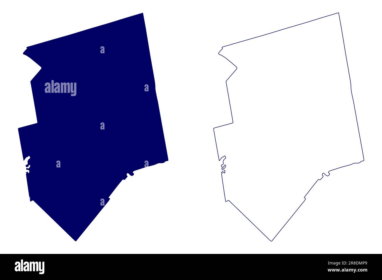 Dufferin County (Canada, Ontario Province, North America) map vector