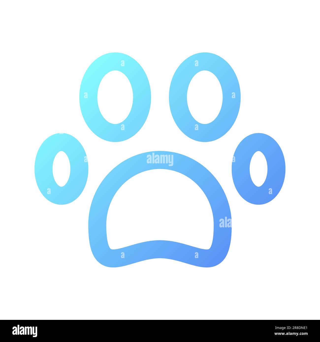 Pet friendly pixel perfect gradient linear ui icon Stock Vector
