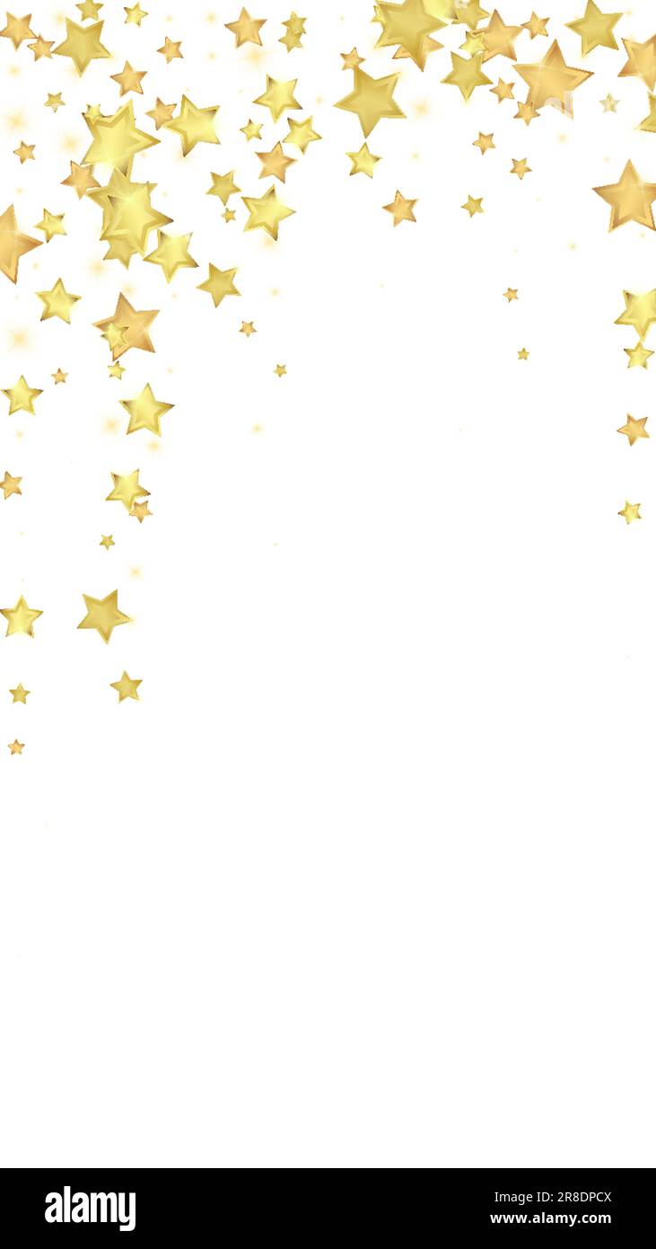 Magic stars vector overlay. Gold stars scattered around randomly