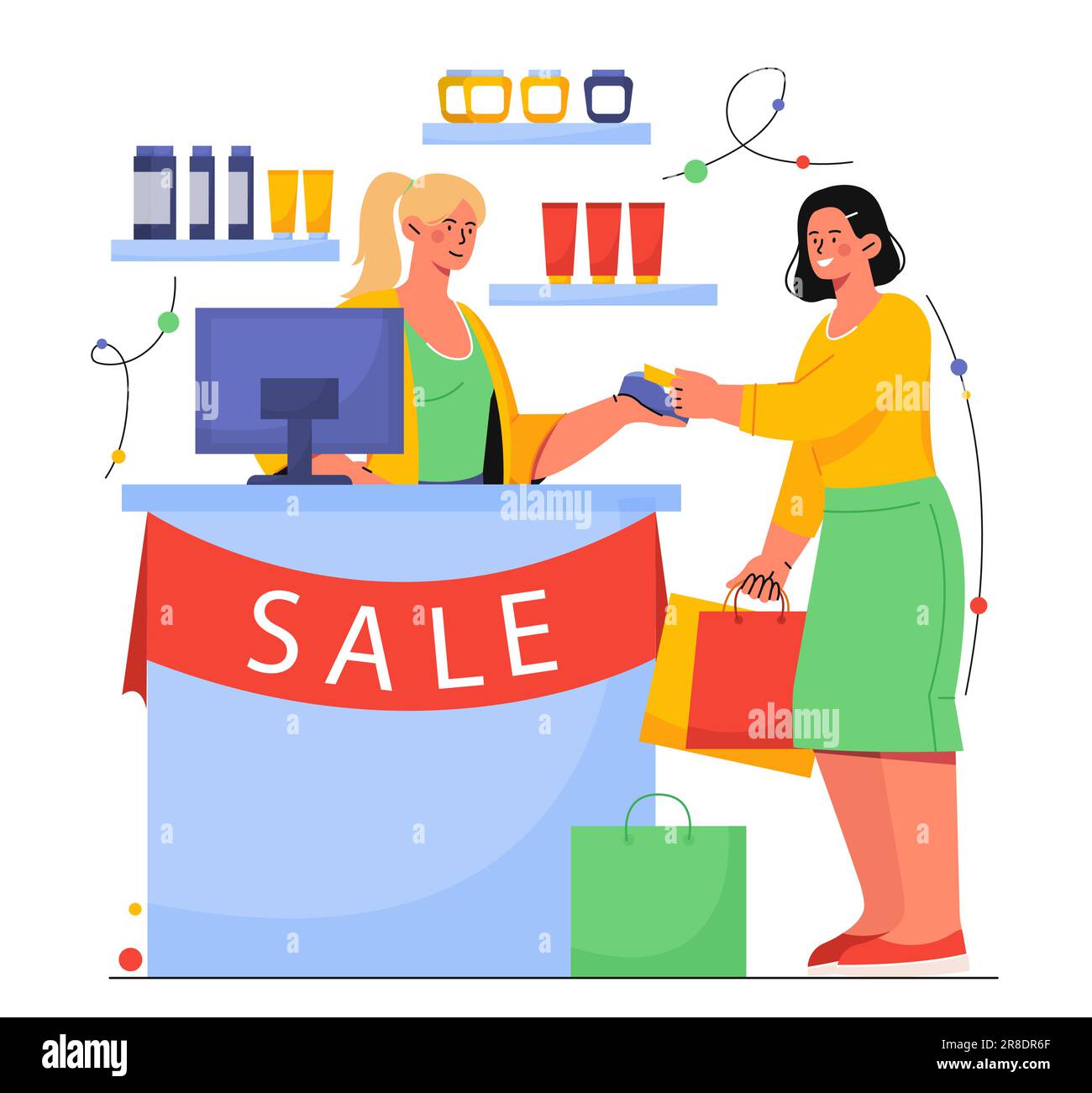 customer-shop-assistant-concept-stock-vector-image-art-alamy