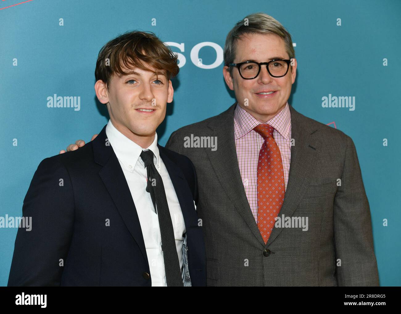 James Wilkie Broderick and Matthew Broderick attend Sony Pictures' 
