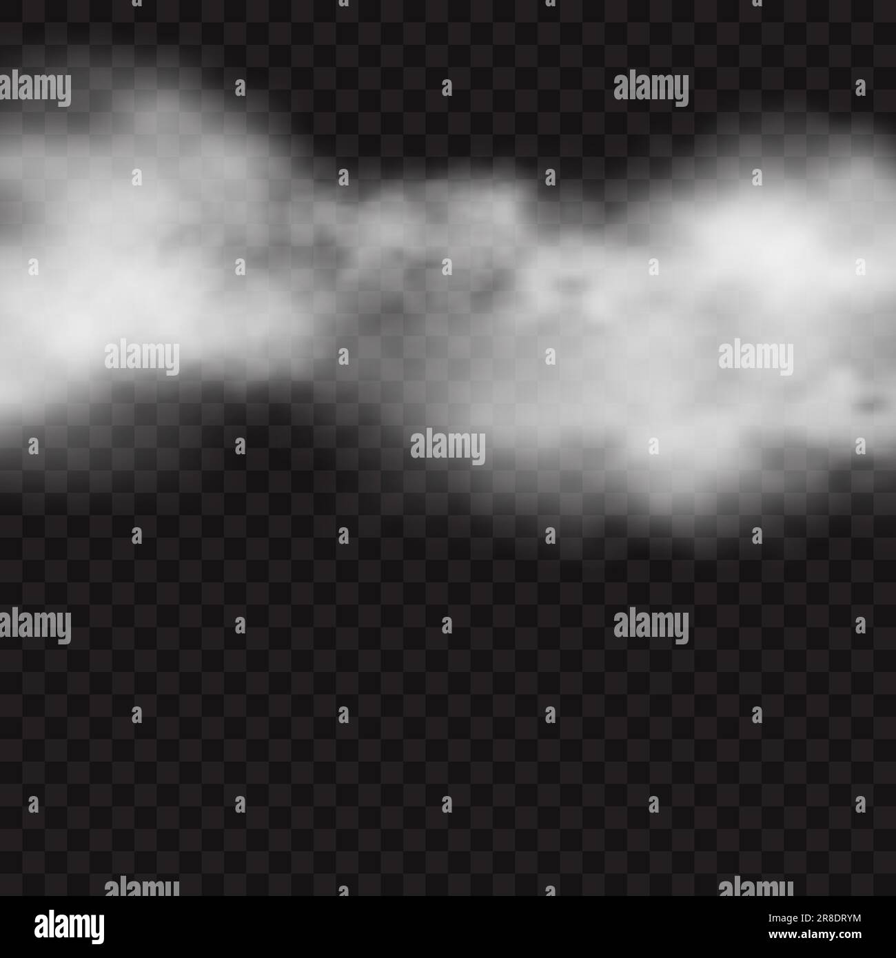 White realistic clouds isolated on transparent background Stock Vector ...
