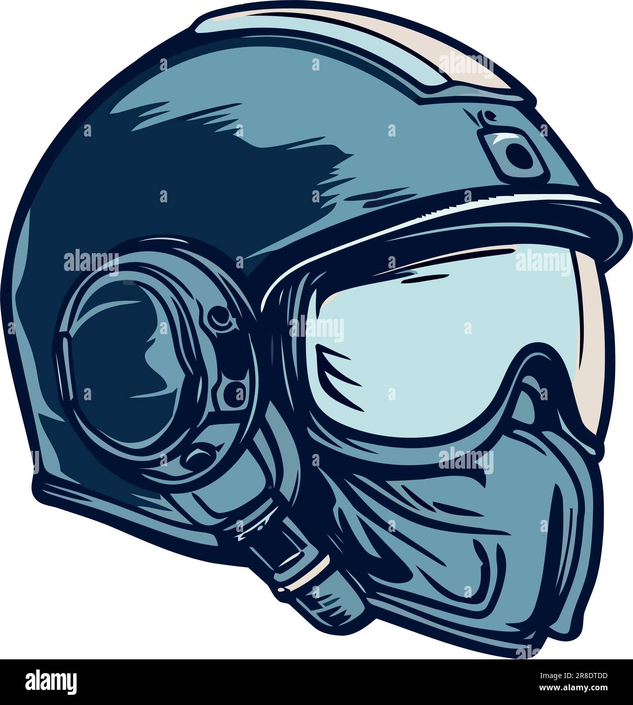 biker helmet illustration design over white Stock Vector