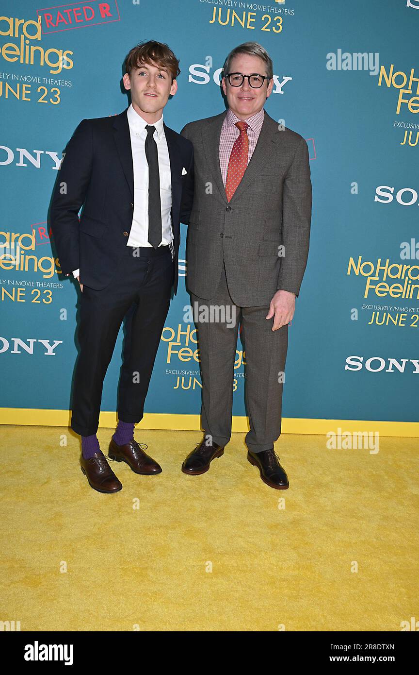 James Wilkie Broderick and Matthew Broderick attend The US Premiere of ...