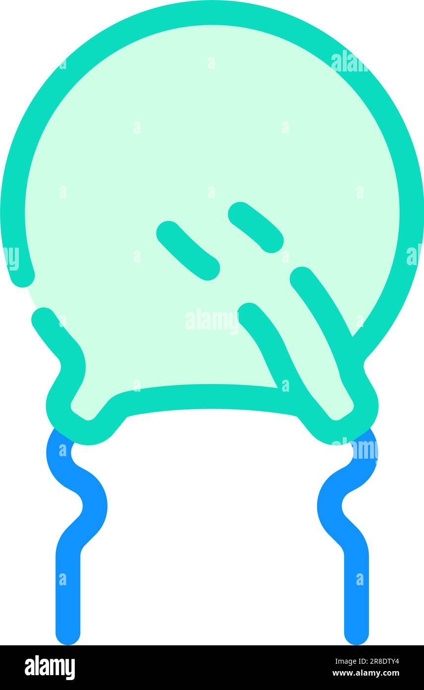 varistor electronic component color icon vector. varistor electronic