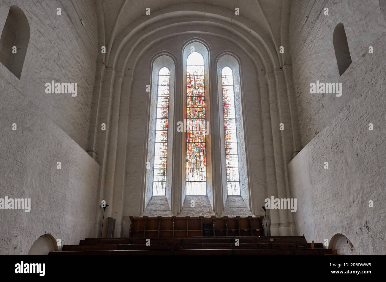 16 June 2023, Schleswig-Holstein, Lübeck: View of the three-part west ...