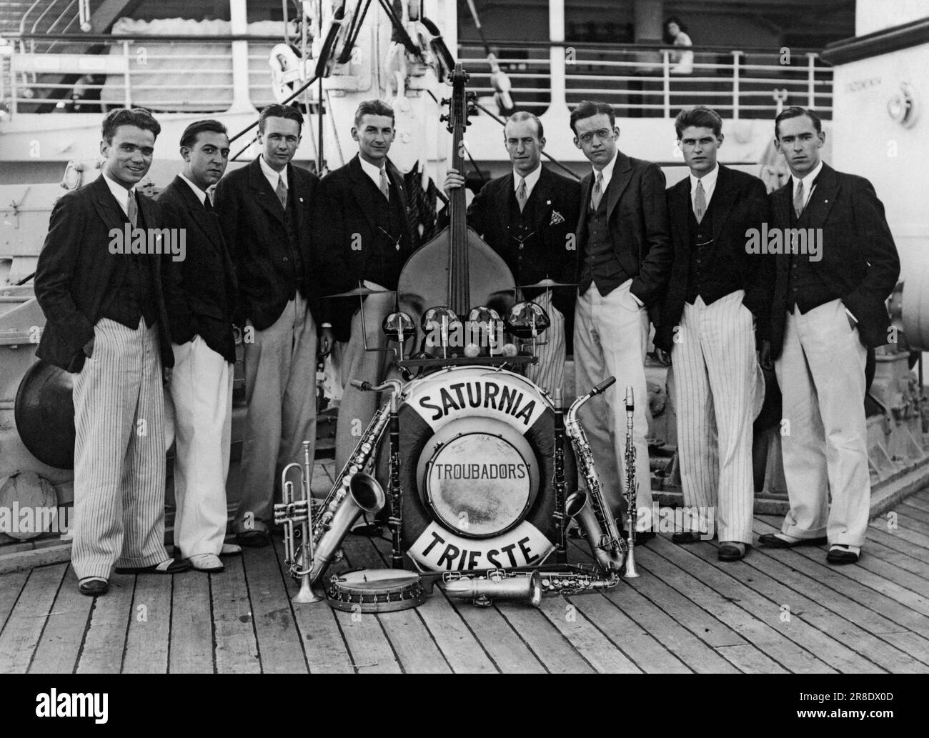 Trieste Italy 1927 Portrait Of The Troubadors Who Were The Featured trieste-italy-1927-portrait-of-the-troubadors-who-were-the-featured
