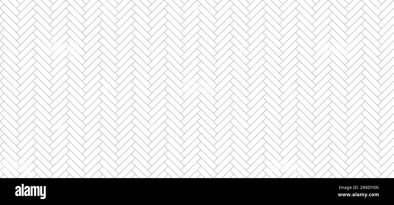 Herringbone wallpaper, floor, kitchen vector seamless tile pattern. Simple scandinavian ceramic zigzag print banner. Stock Vector