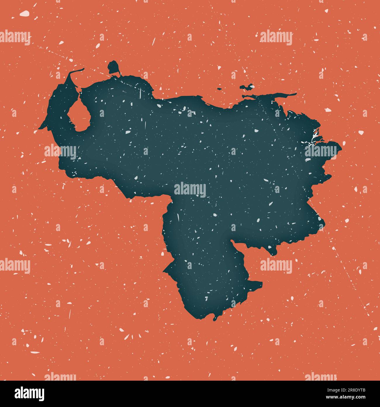 Venezuela vintage map. Grunge map of the country with distressed ...