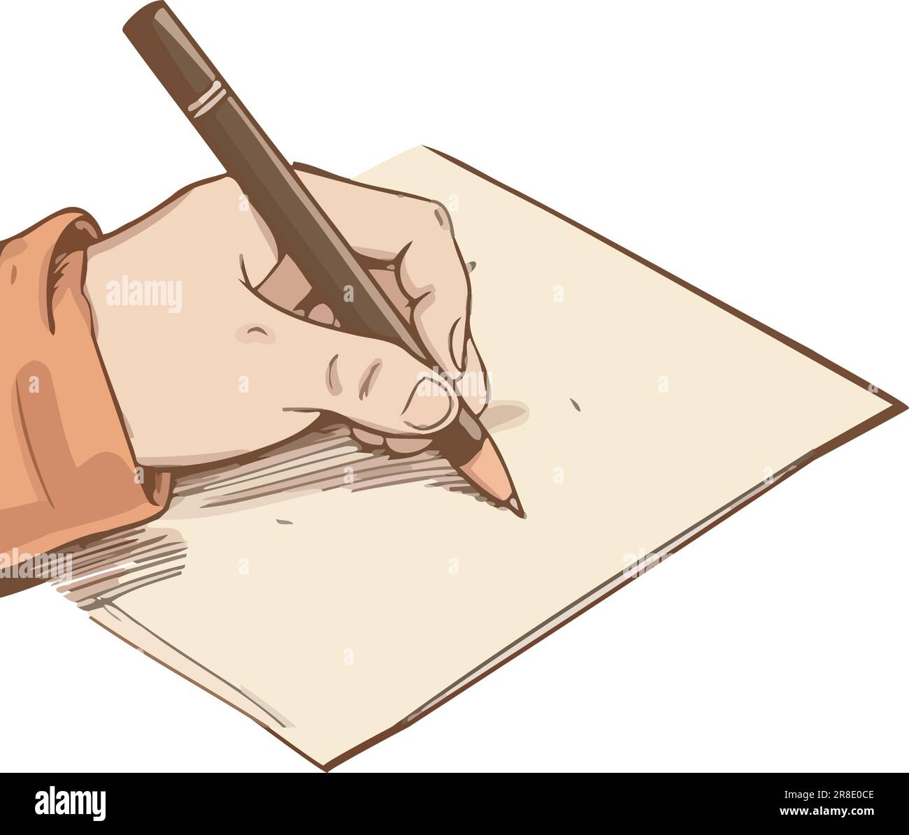 hand holding a pencil a successful contract Stock Vector Image & Art ...