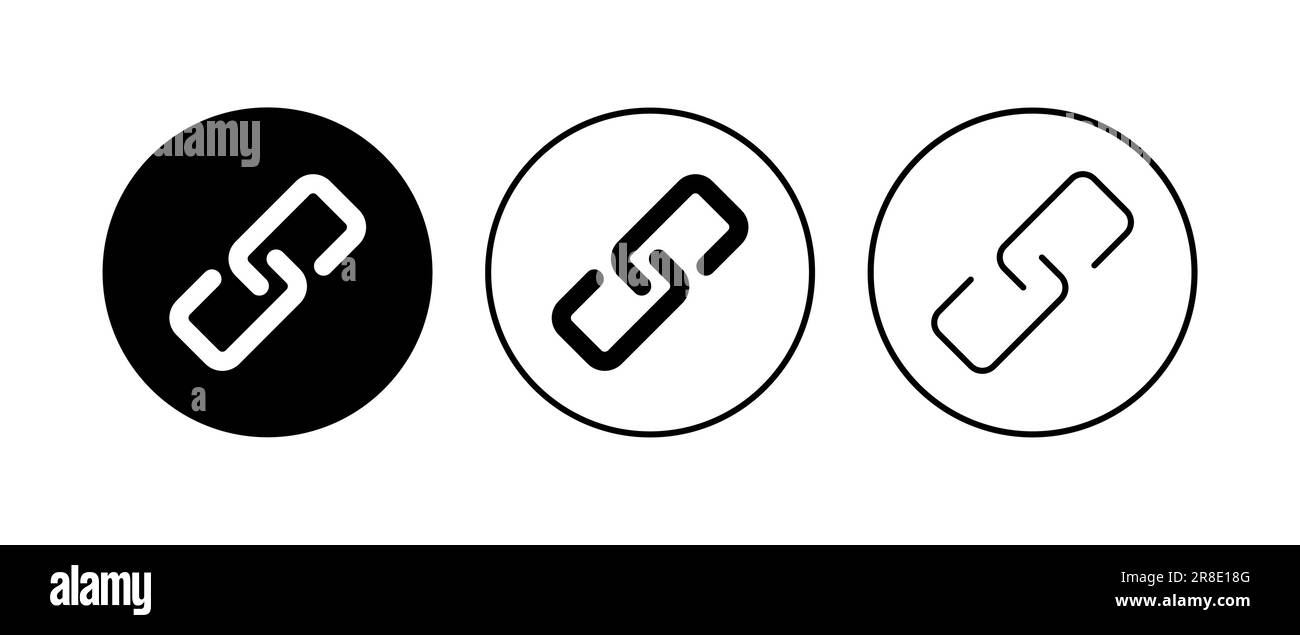 Link icon set. Hyperlink chain symbol Stock Vector Image & Art - Alamy