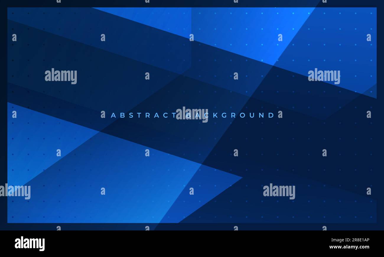 Blue modern abstract background with geometric shapes and halftone dots ...