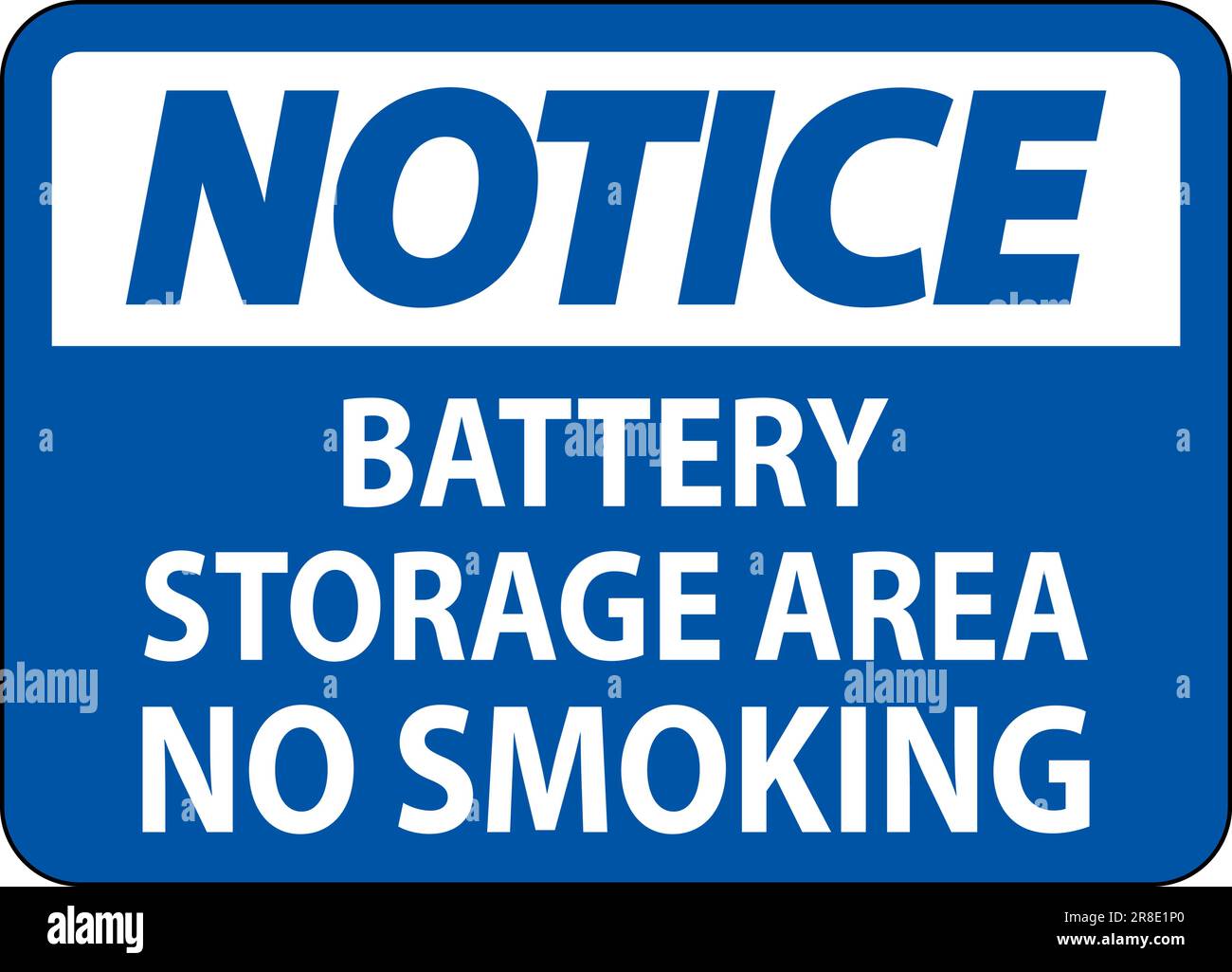 Notice Sign Battery Storage Area No Smoking Stock Vector Image & Art