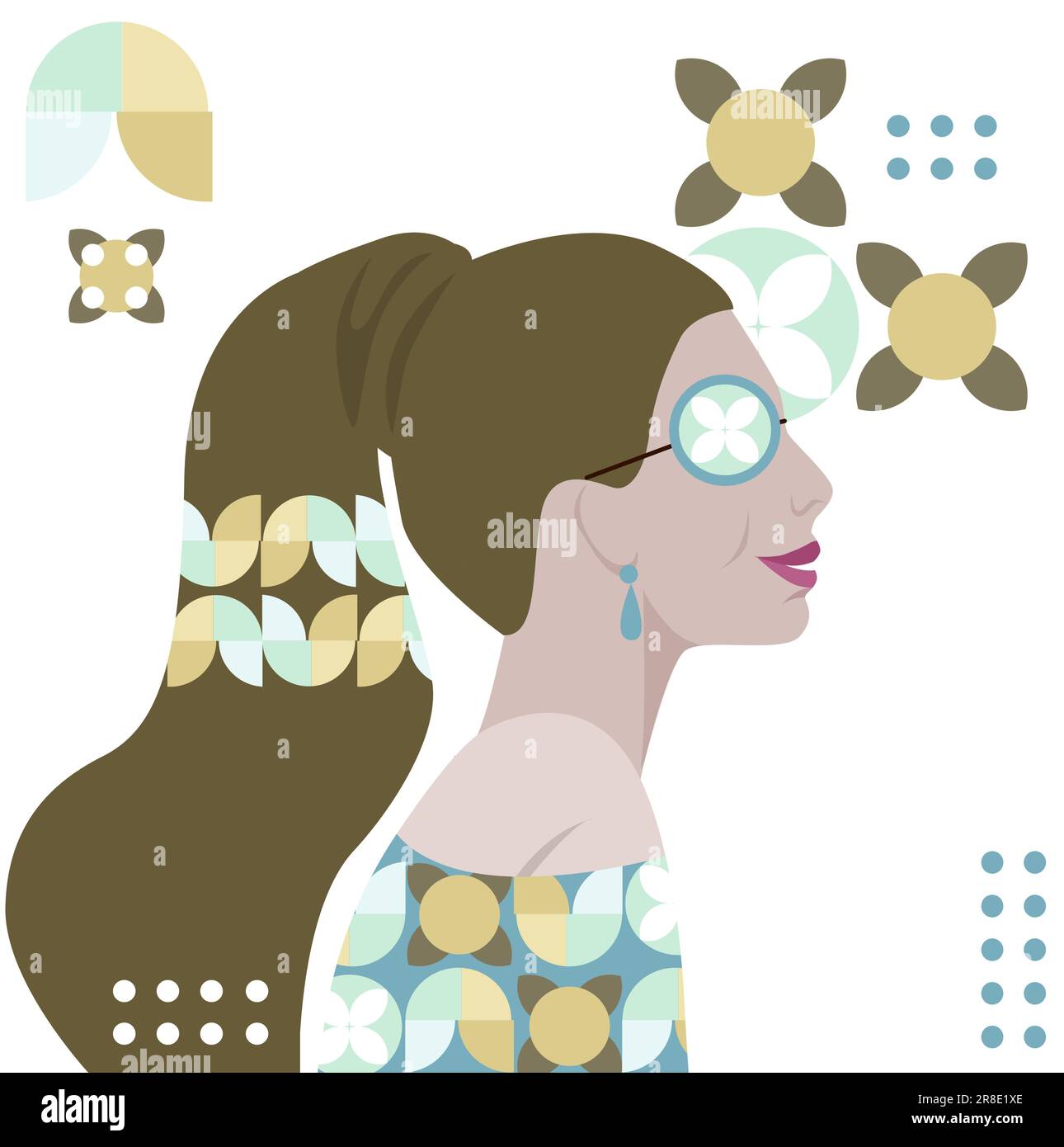 Portrait of a modern indian woman Stock Vector Images - Alamy