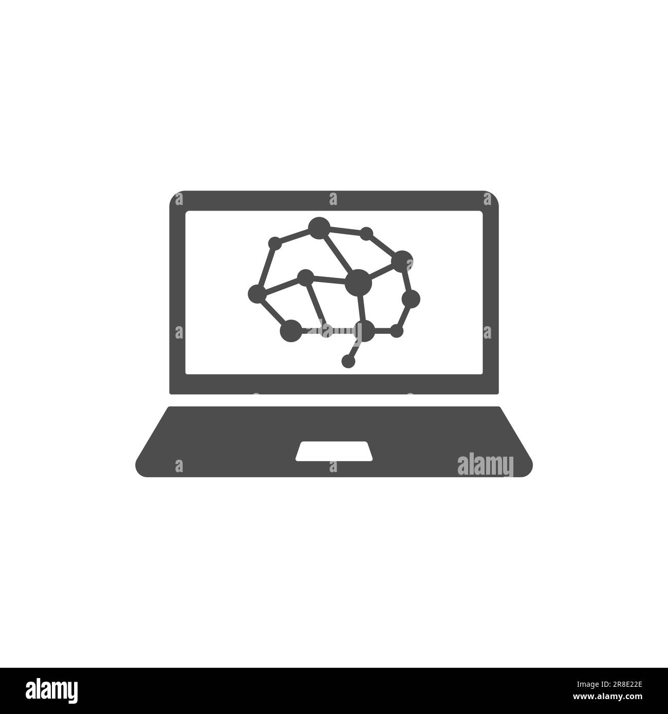 artificial intelligence silhouette vector icon Stock Vector Image & Art ...