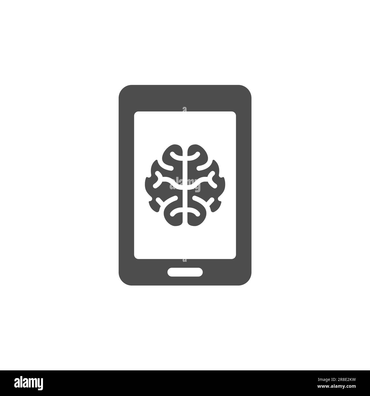 artificial intelligence silhouette vector icon Stock Vector Image & Art ...