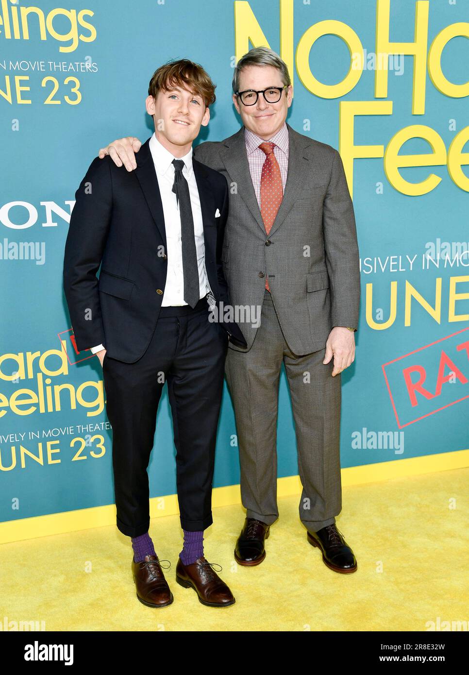 Matthew Broderick, right, and son James Wilkie Broderick attend the ...