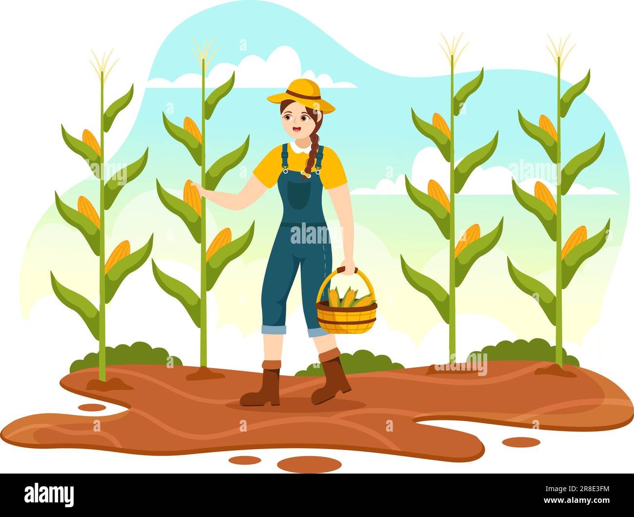 Harvest Season Vector Illustration with Autumn of Pumpkins and Seasonal