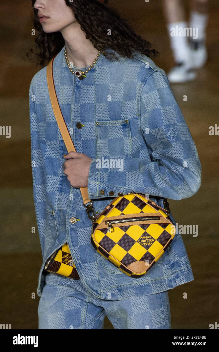 A model walks the runway during the Louis Vuitton Menswear Spring ...
