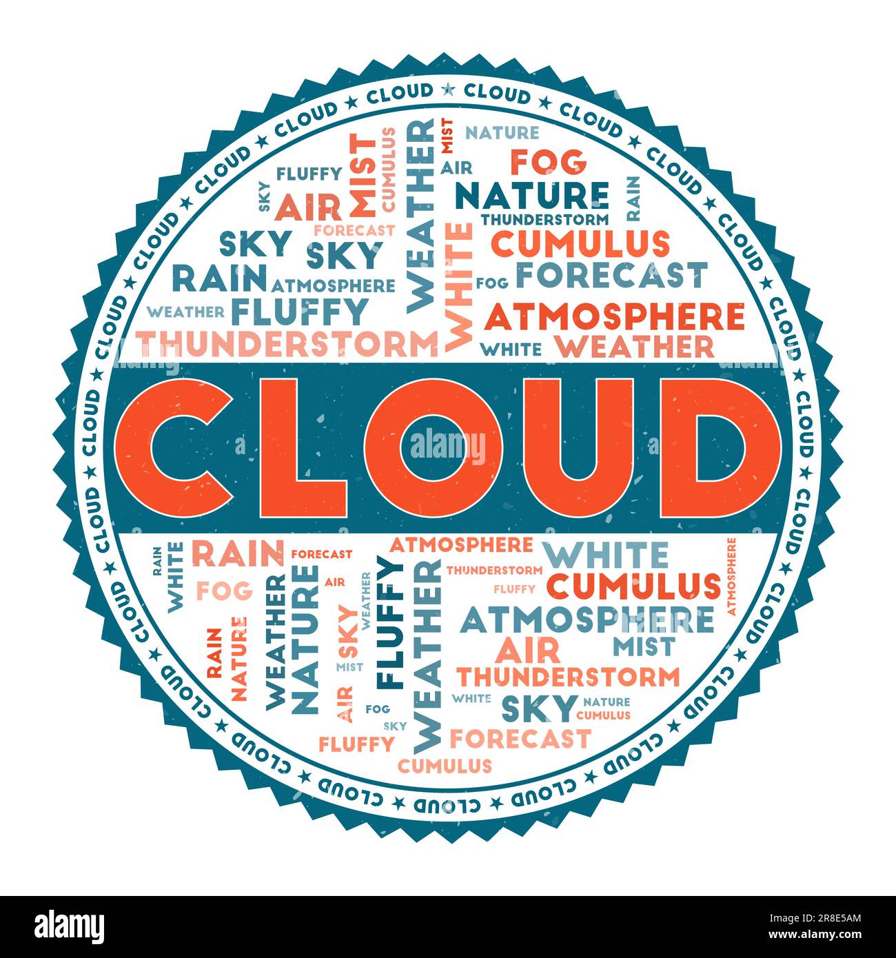 White sticker cloud rain Stock Vector Images - Alamy