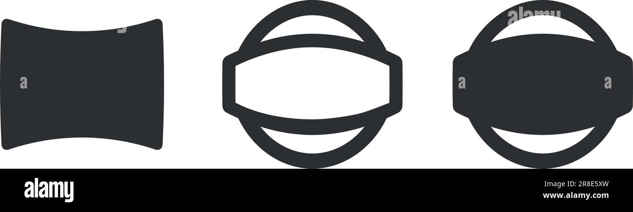 Set of 3 icons Image. Vector collection thin line Web icon. Simple Set ...