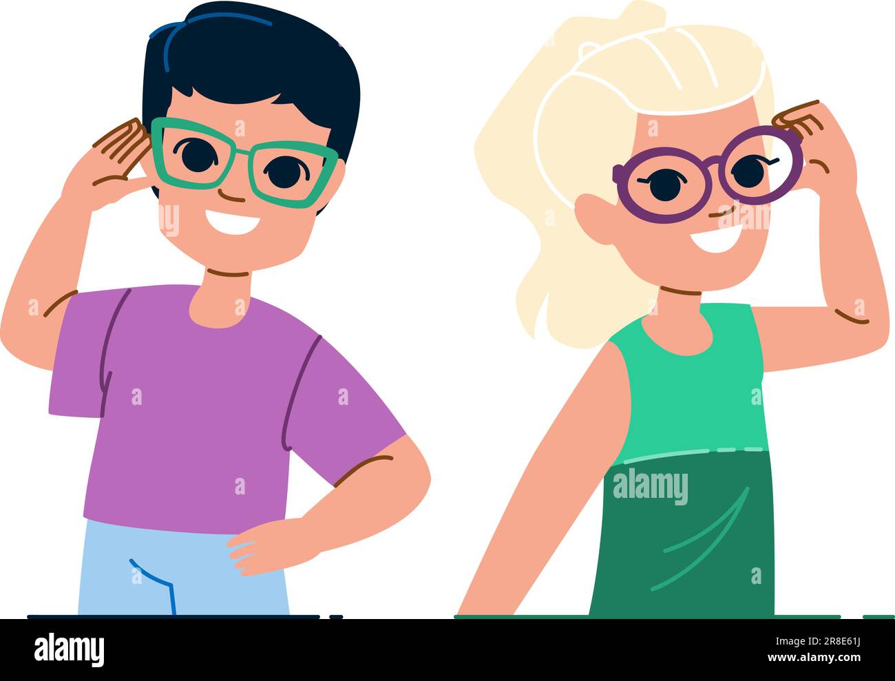 glasses kid vector Stock Vector Image & Art Alamy
