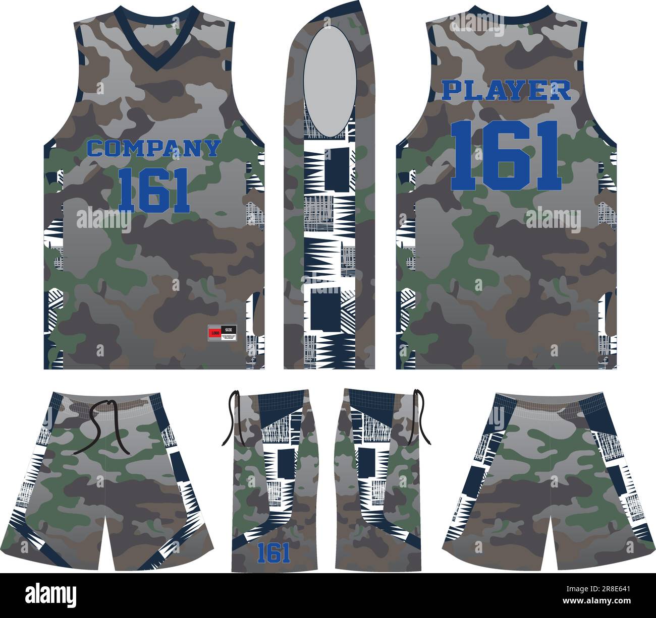 Basketball uniform Custom Design mock ups templates design for basketball club t-shirt mock up for basketball jersey Stock Vector