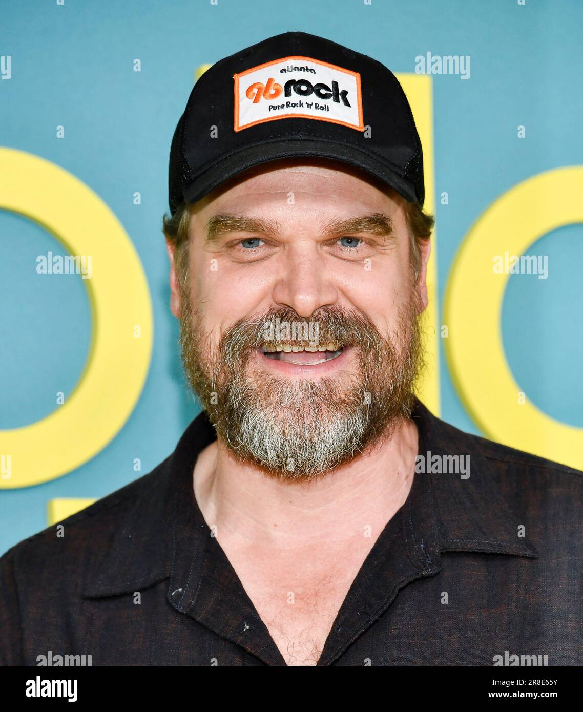 David Harbour attends the premiere for "No Hard Feelings" at AMC