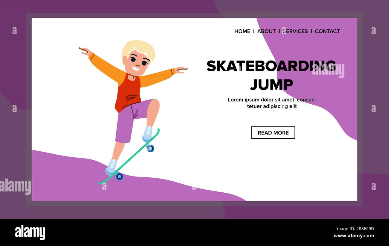 skateboarding jump vector Stock Vector Image & Art Alamy