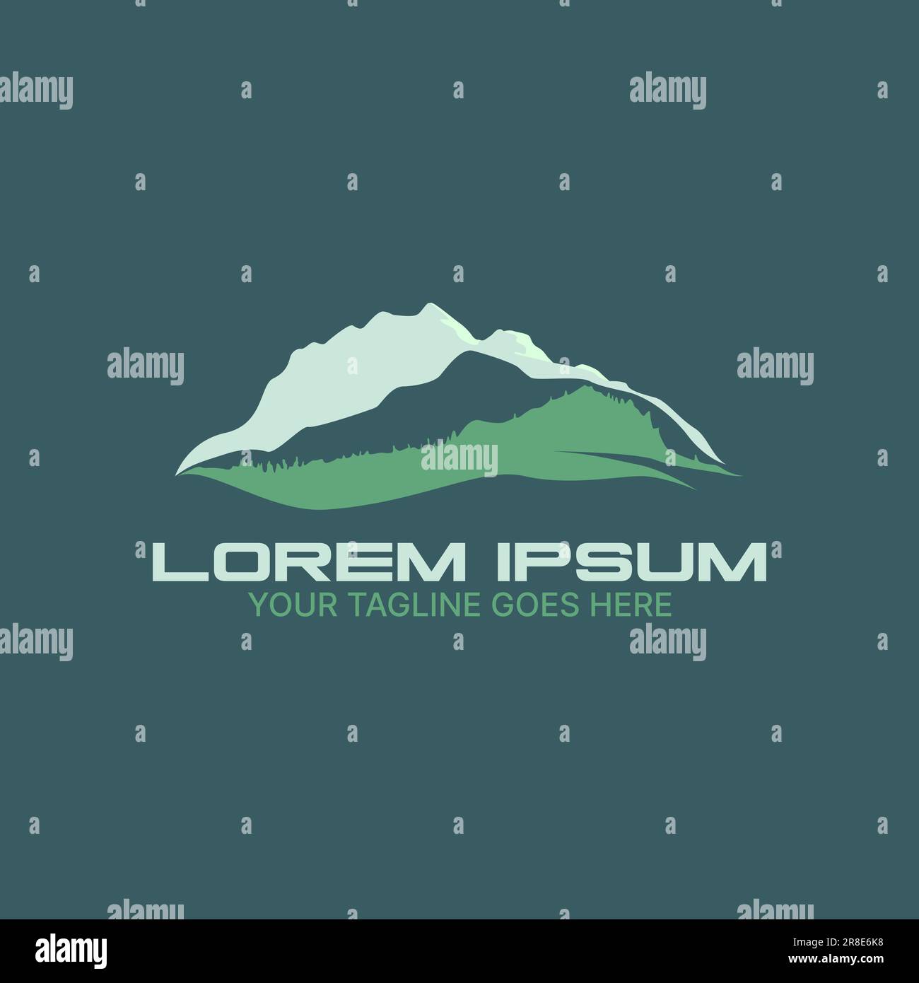 Logo design graphic concept creative abstract premium free vector stock simple unique mountain iceberg with cloudy Related to nature adventure village Stock Vector