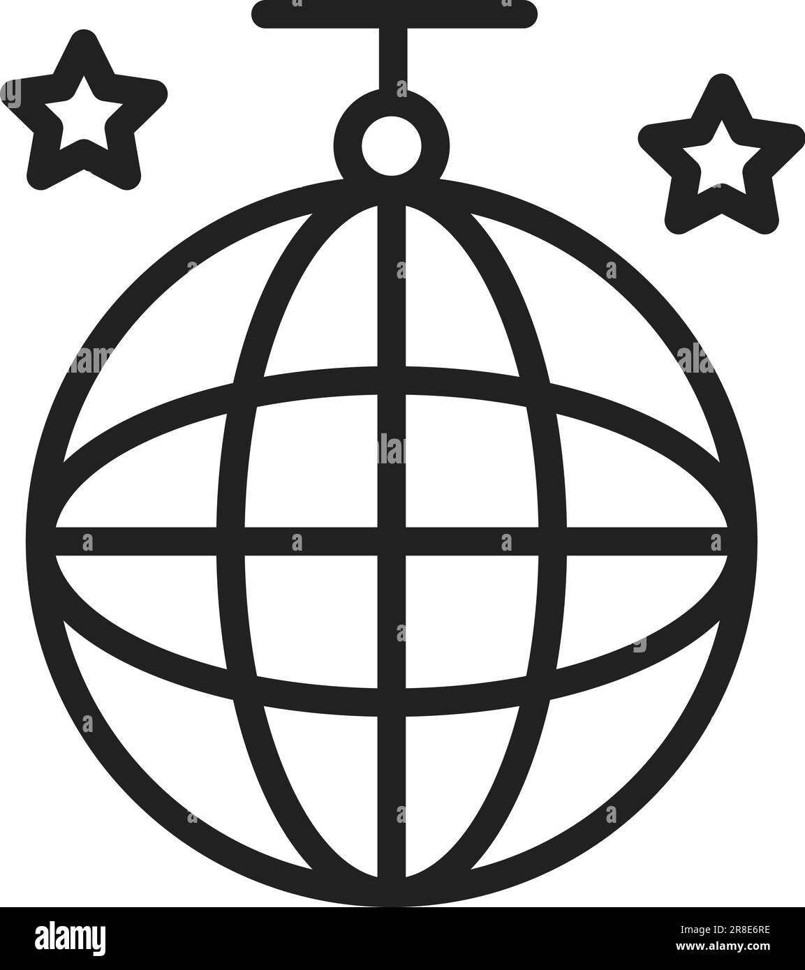 Disco Ball Icon Image. Stock Vector