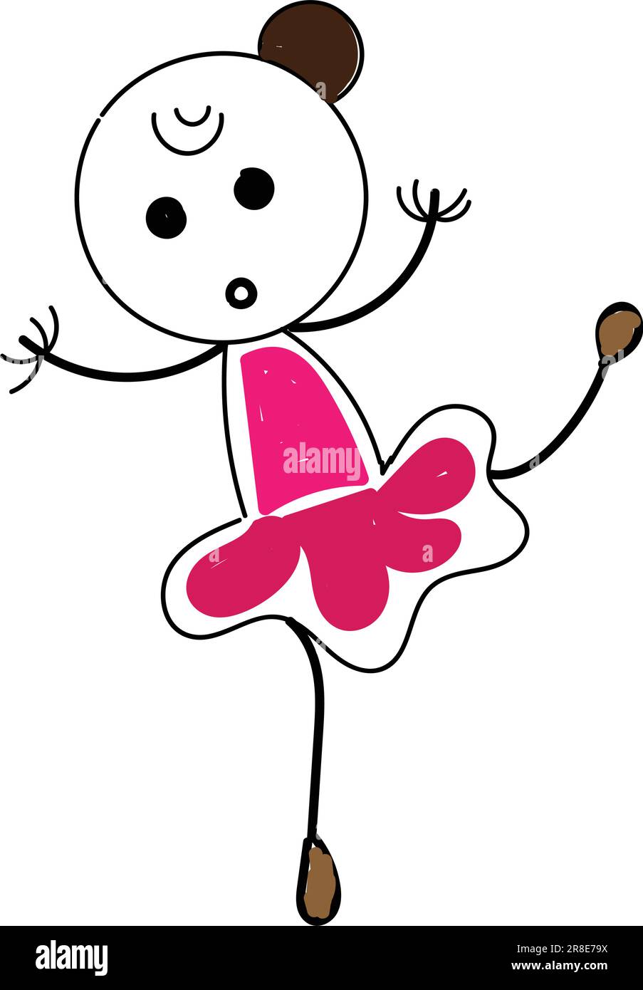 Hand Drawing Doodle Cartoon character Happy. Stick Figure Happy Jumping  Celebrating 25018271 Vector Art at Vecteezy