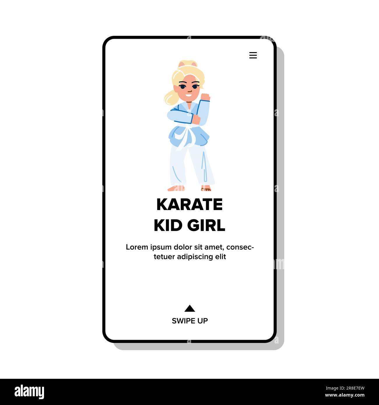 karate kid girl vector Stock Vector Image & Art Alamy