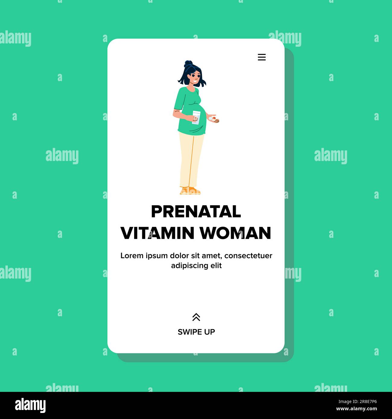 prenatal-vitamin-woman-vector-stock-vector-image-art-alamy
