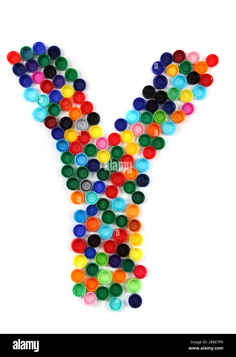 Y letter from plastic alphabet isolated on the white background Stock ...