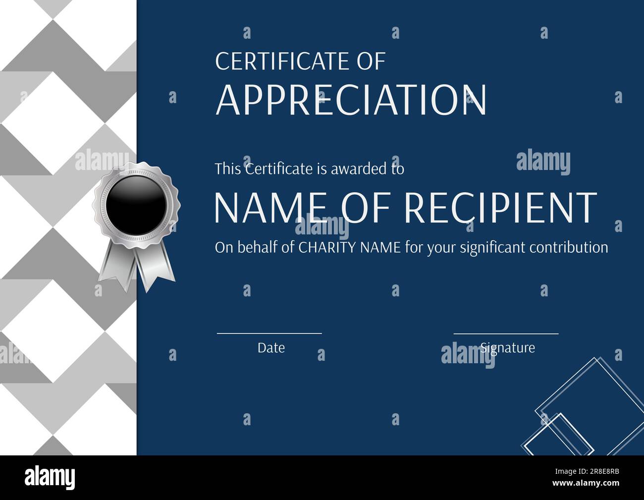 Certificate of appreciation, this certificate is awarded to text and