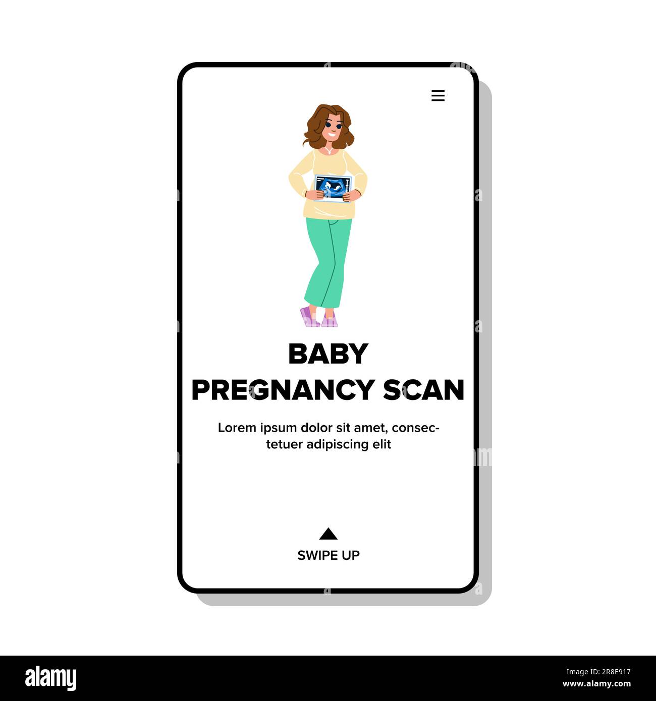baby pregnancy scan vector Stock Vector Image & Art - Alamy