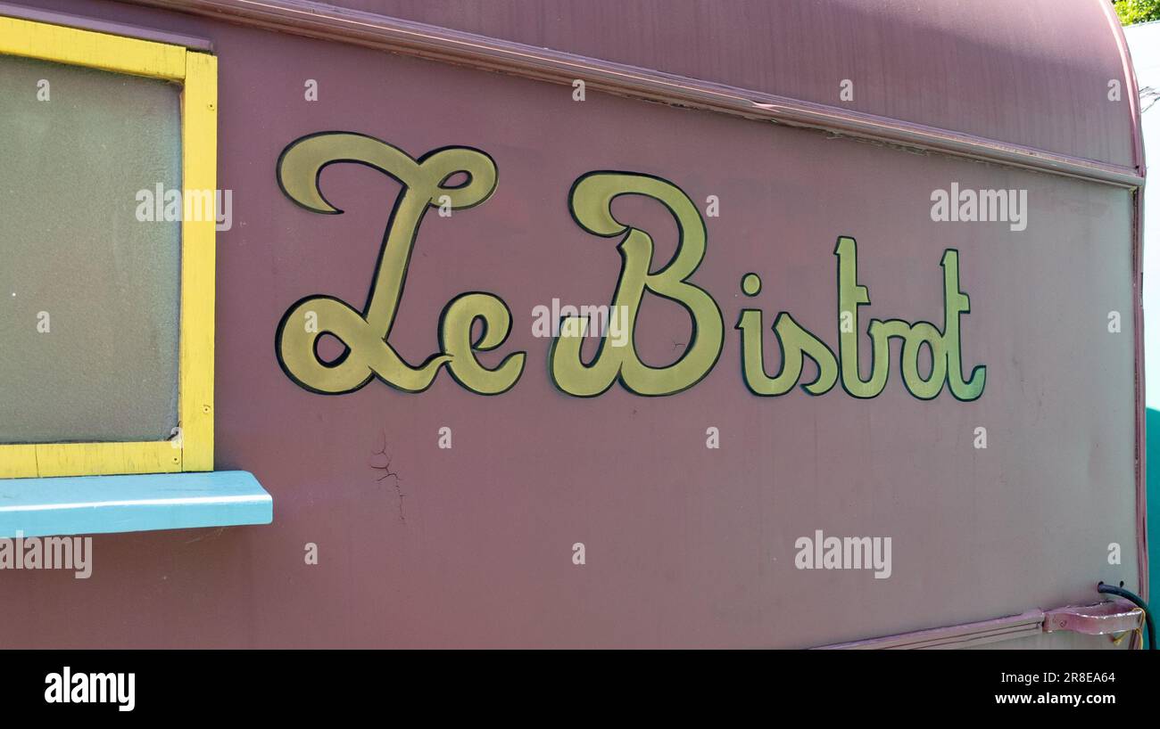 Bordeaux , Aquitaine  France - 06 06 2023 : le Bistro sign french text restaurant hand drawn calligraphic blackboard design on bar facade Stock Photo