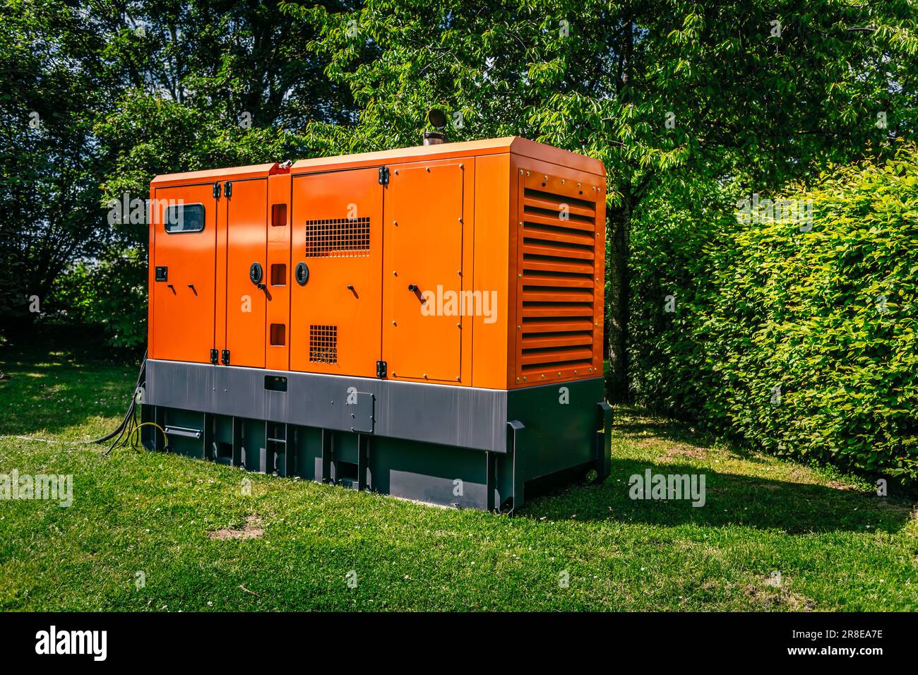 Mobile diesel generator for emergency electric power, emergency