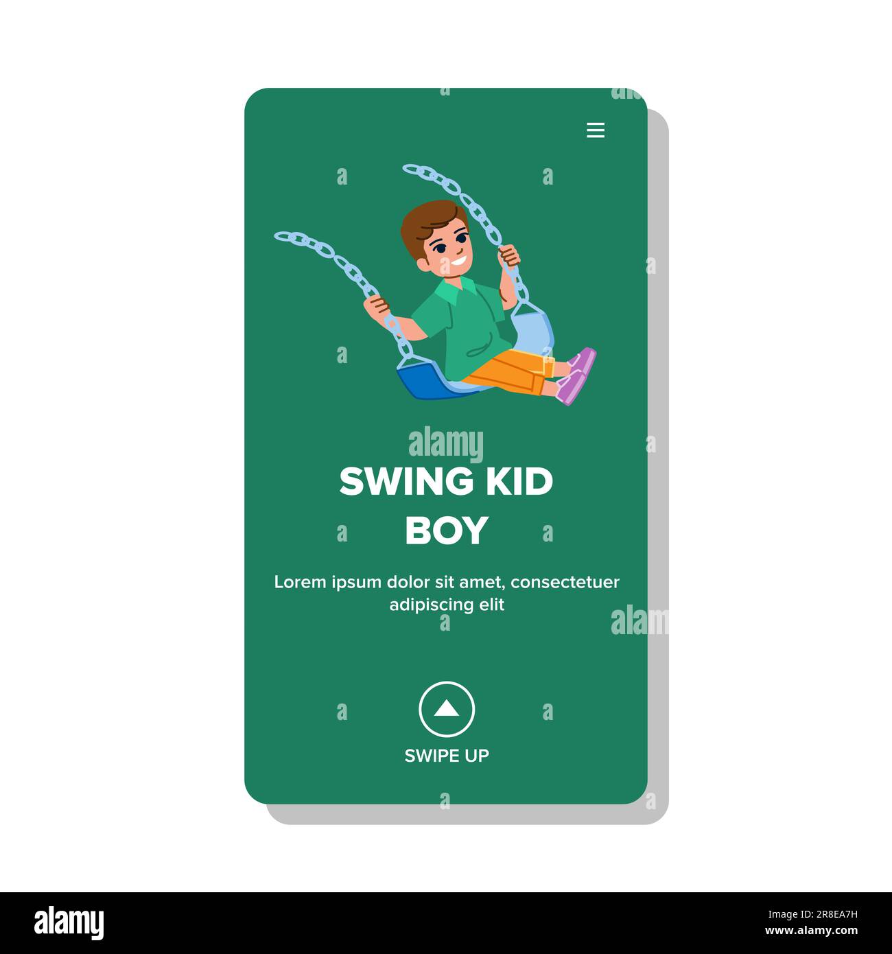 swing kid boy vector Stock Vector Image & Art Alamy