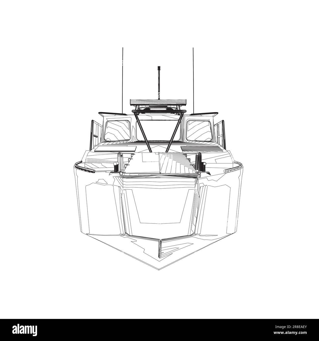 Warship icon outline. Military ships and naval vessels. isolated vector