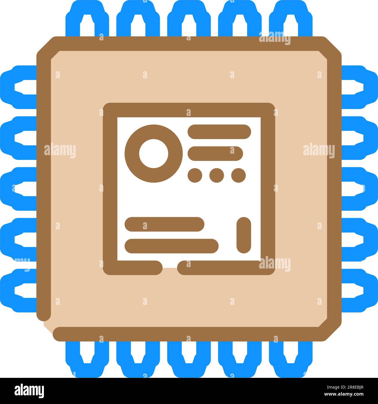 microcontroller electronic component color icon vector. microcontroller