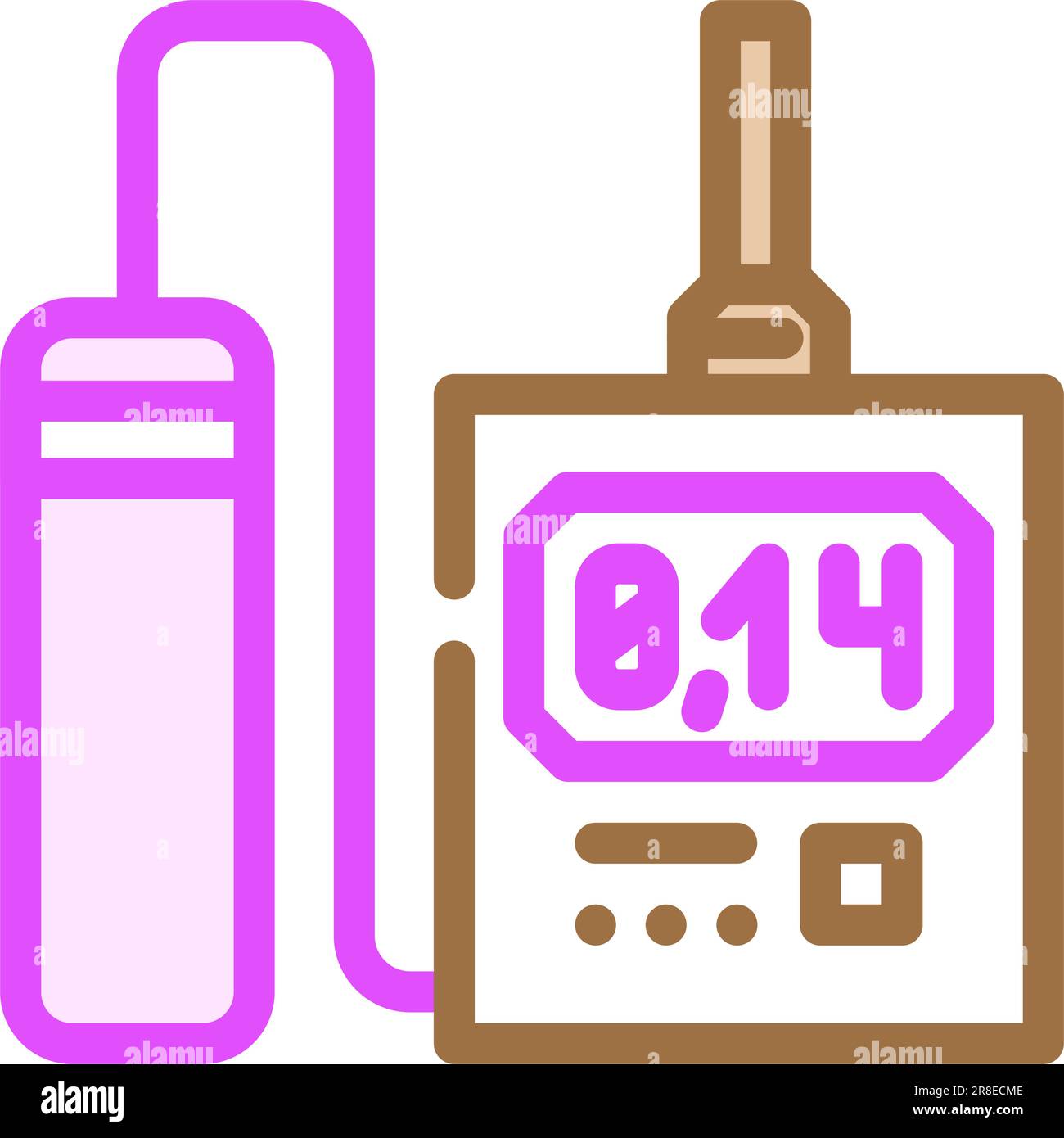 radiation monitoring nuclear energy color icon vector illustration ...