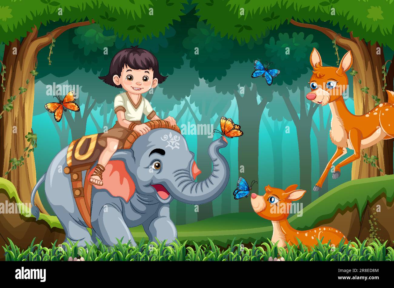 Elephant ride clipart Stock Vector Images - Alamy