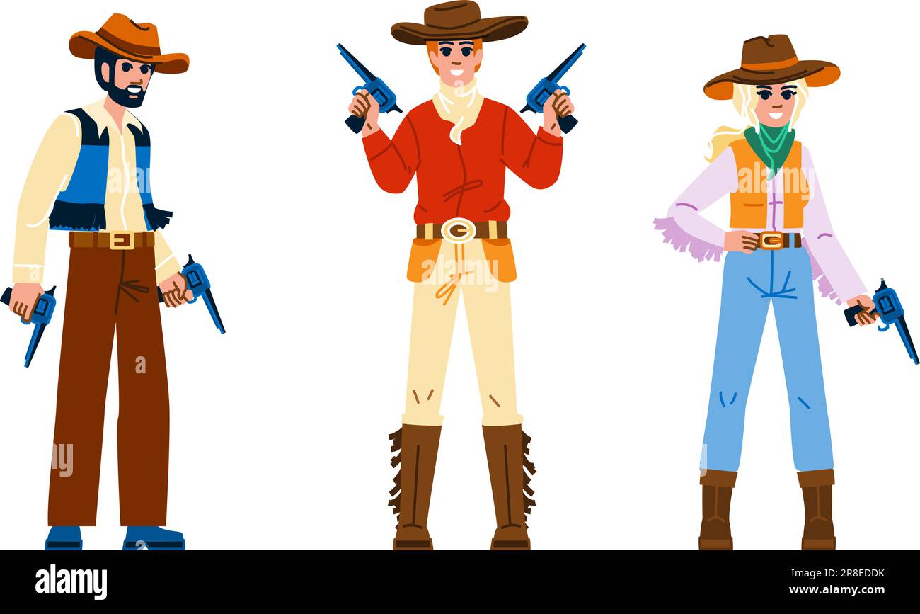 Couple cowboy cowgirl Stock Vector Images - Alamy