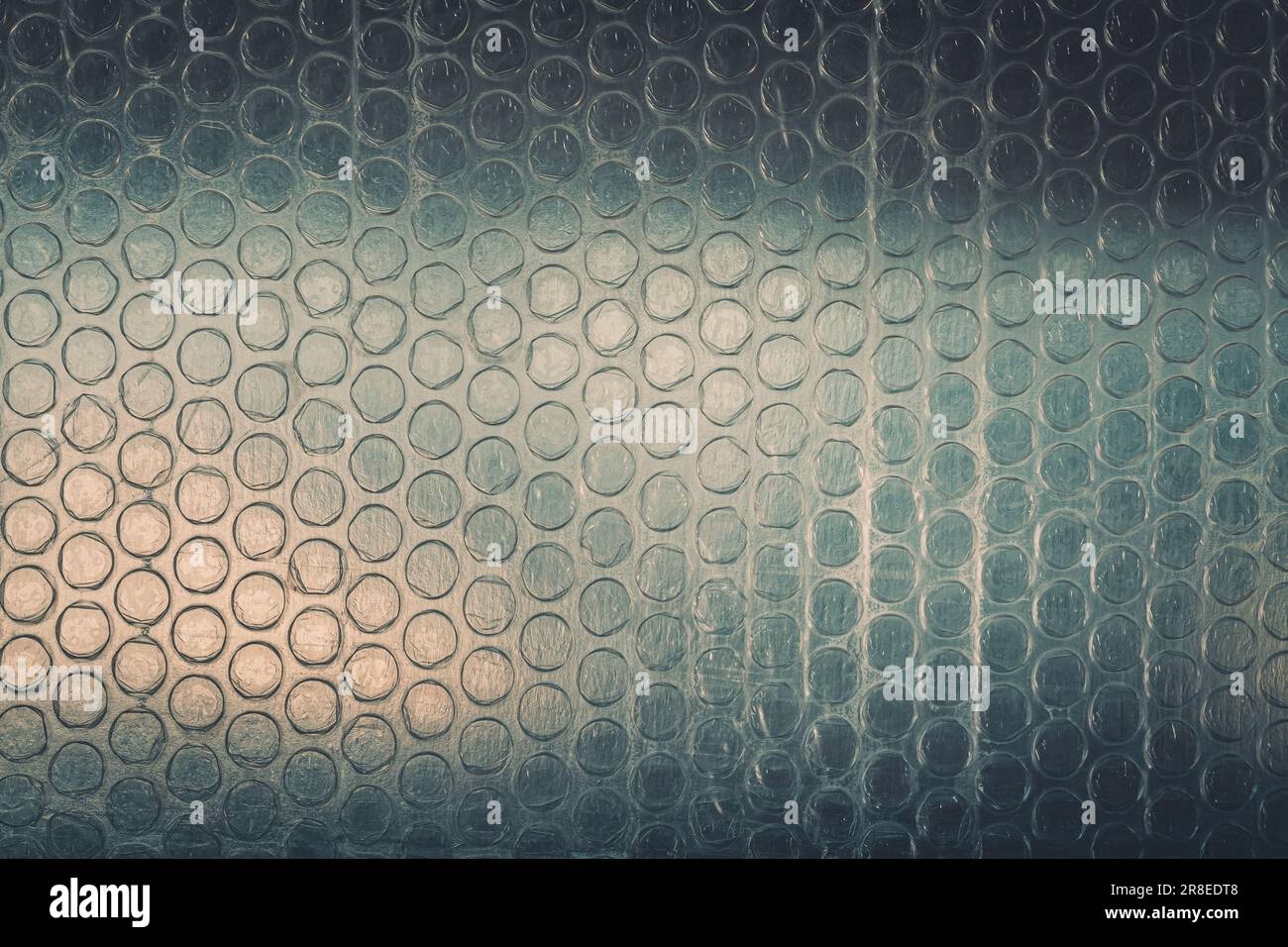 Texture of the packaging air-bubble, bubblewrap packaging material Stock Photo